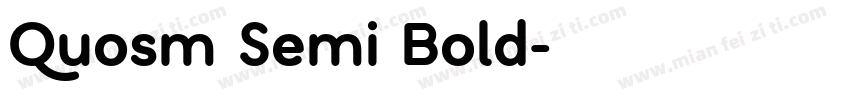 Quosm Semi Bold字体转换